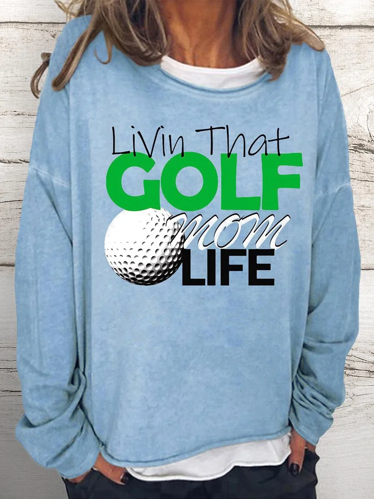 Golf livin that golf life Women Loose Sweatshirt-Annaletters