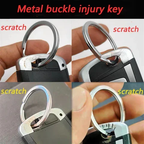 🔥Hot Sale🔥Exclusive Logo🔥Car Anti-lost Genuine Leather Keychain