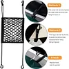 Motorcycle Helmet Storage Trunk Bag 4 Hooks Motorcycle Cargo Net Elastic Net Bag