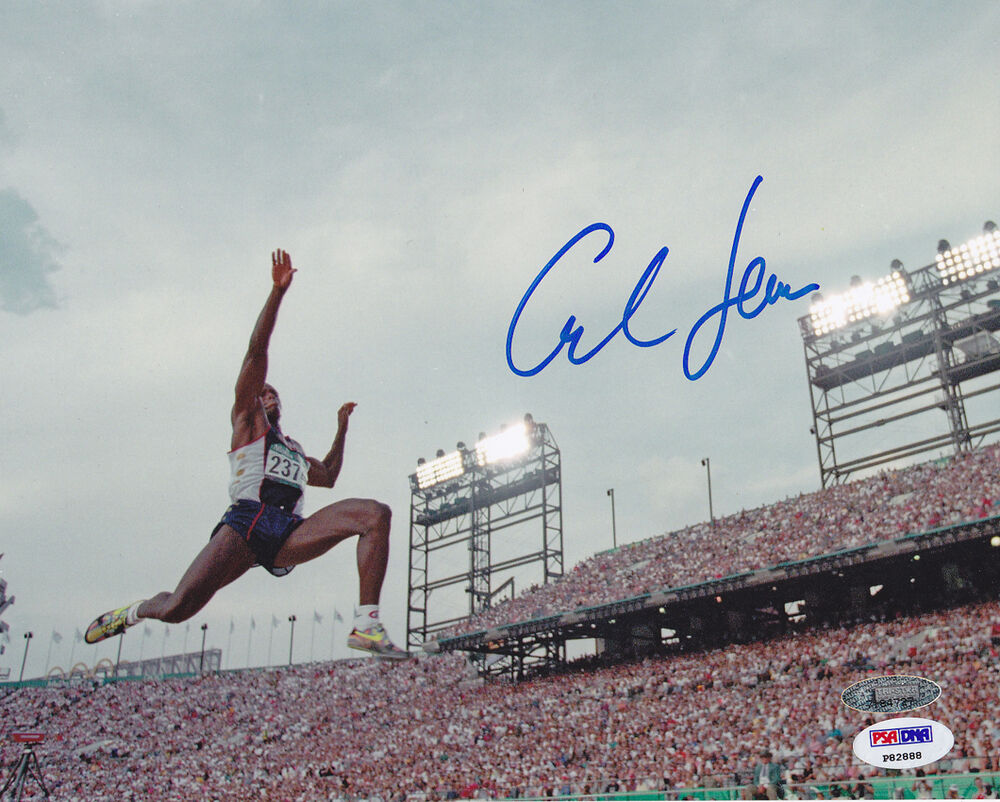 Carl Lewis SIGNED 8x10 Photo Poster painting Olympic Gold Medalist PSA/DNA AUTOGRAPHED