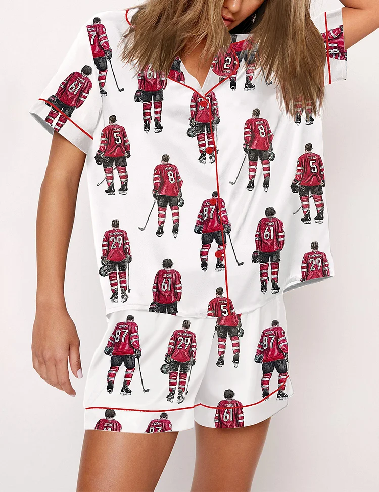 Women's Canada Hockey Champion Print Pajama Set