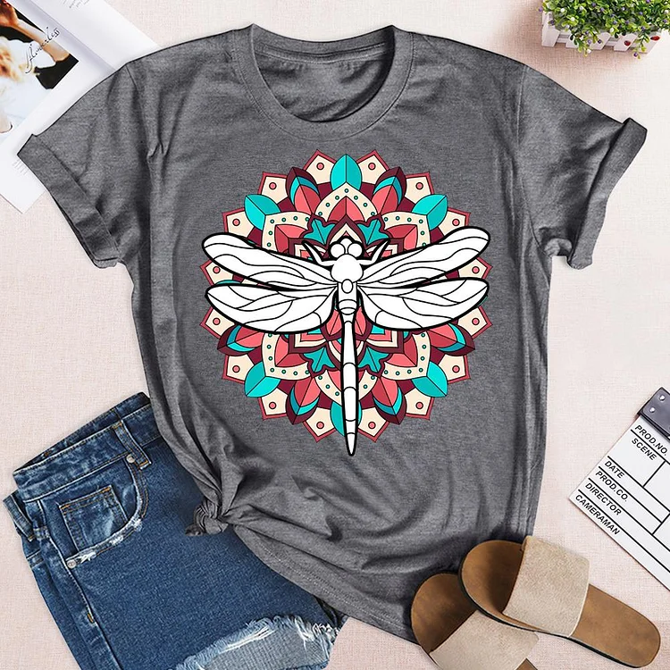 Dragonflies Girly Dragonfly T-Shirt-04201-Annaletters