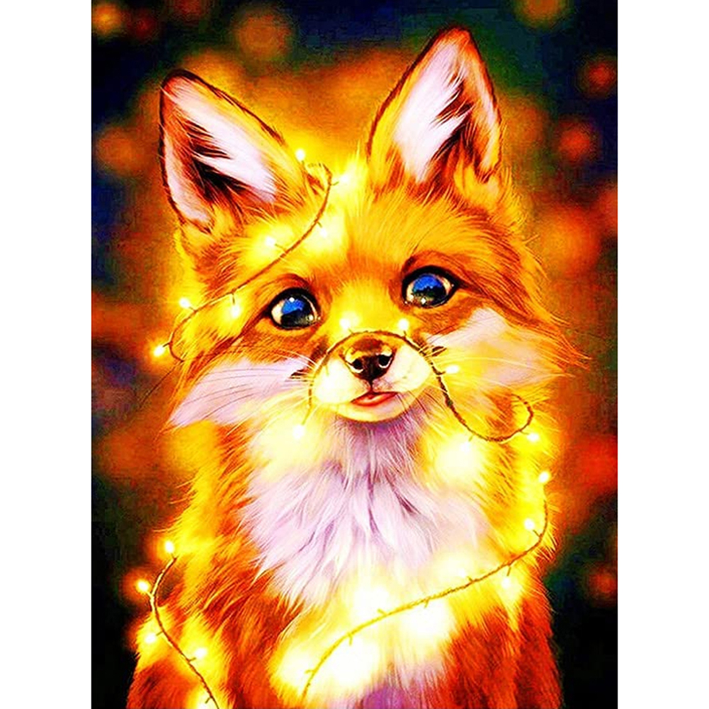 

Gold-plated Fox - Round Drill Diamond Painting - 30*40CM, 501 Original