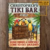 Personalized Tiki Bar Come To Get Smashed Custom Classic Metal Signs