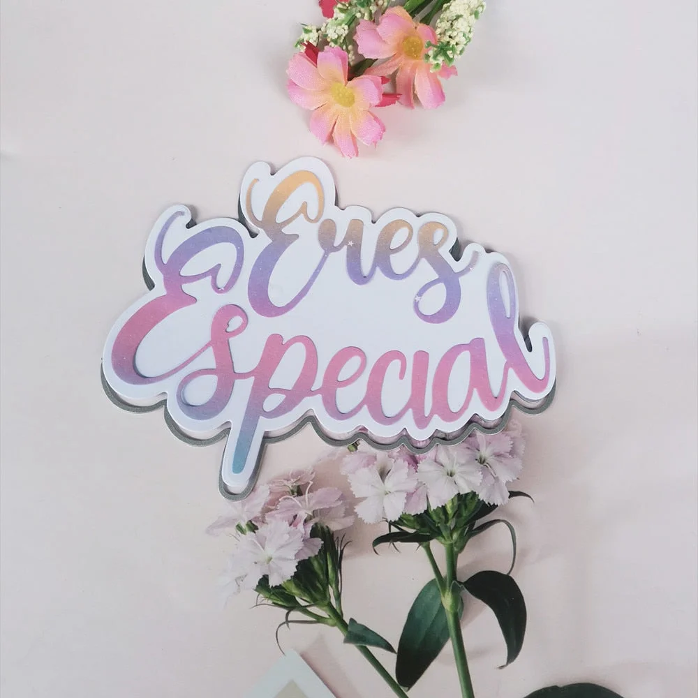 Valentine Spainish Words Metal Cutting Dies Stencil Scrapbooking Photos Album Cards Paper Craft DIY Dies Cut New Arrival 2022