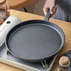 26cm Cast Iron Round Griddle Easy To Clean Flat Skillet Frying Pan for Cooking