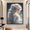 (Big Size) Silver-Haired Butterfly Girl - 11CT Stamped Cross Stitch 50*65cm/19.69*25.59in
