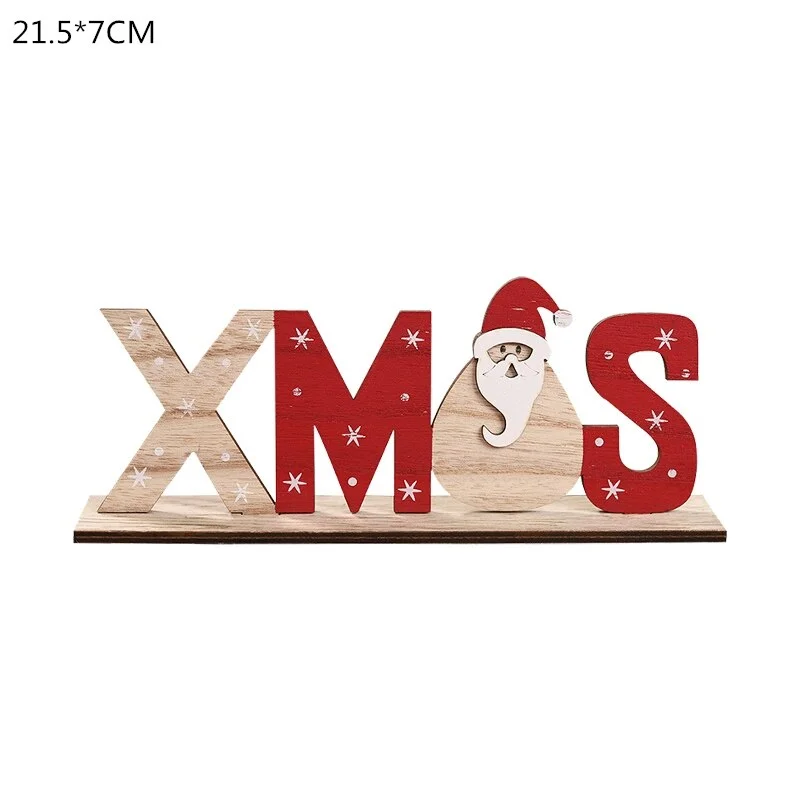 Wooden Reindeer Christmas Decoration DIY Wood Crafts Xmas Ornaments for Christmas Party Home Table Decorations New Year 2020