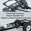 AMK RC Car Chassis Frame Builders Kit Ultra Realism Scale LC80 Metal Adjustable Wheelbase for 1/10 RC Crawler Off-Road Truck Model
