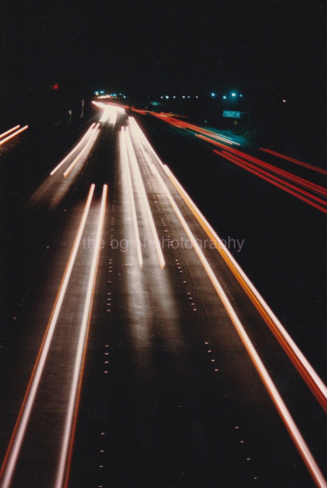 HIGHWAY ABSTRACT Light Play FOUND Photo Poster painting ColorOriginal 810 30 Q