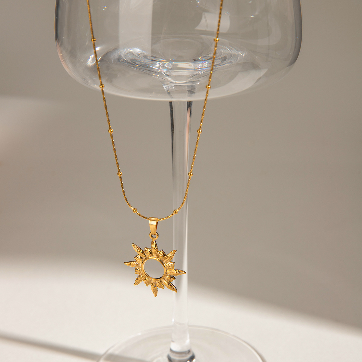 Women's Sun Pendant Necklace