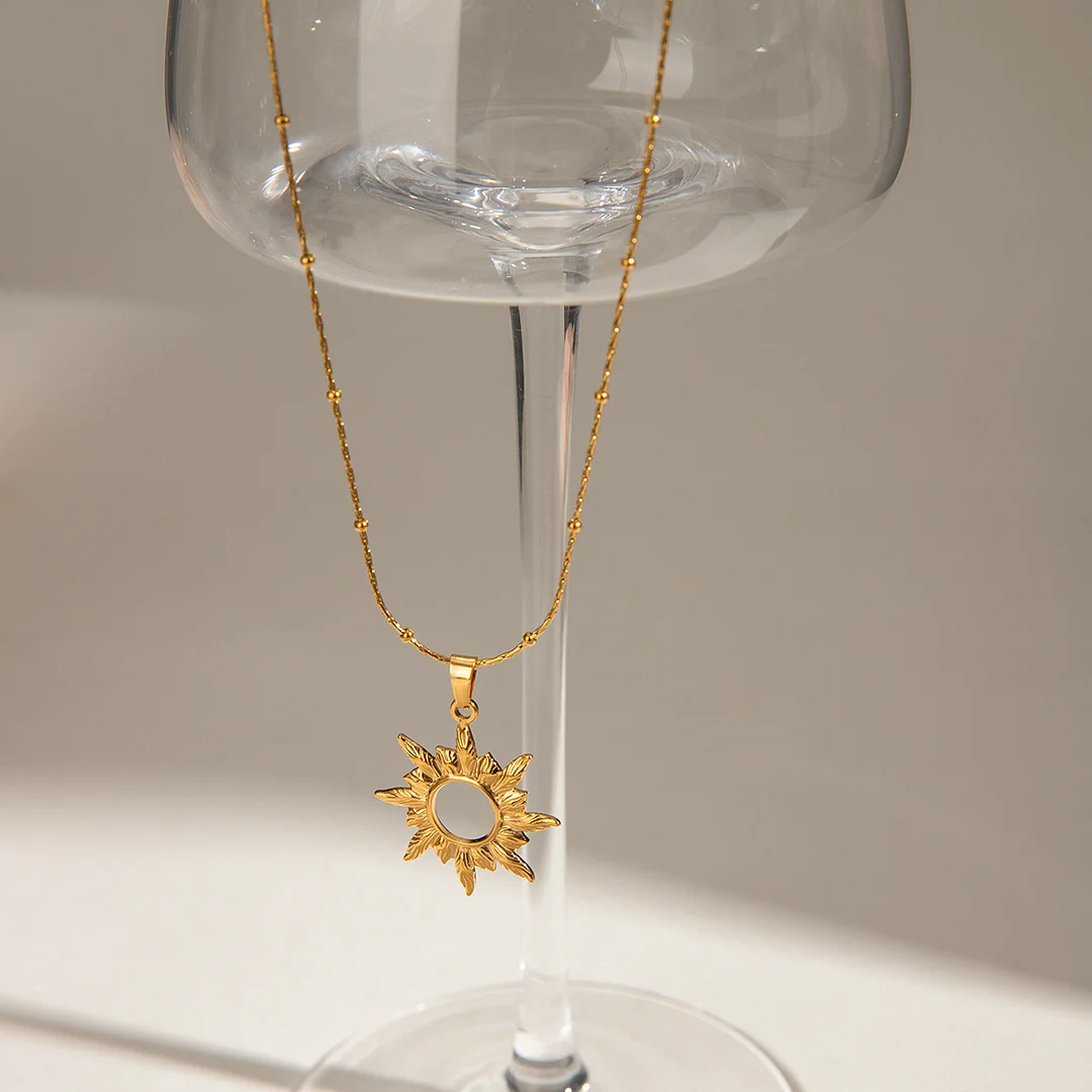 Women's Sun Pendant Necklace
