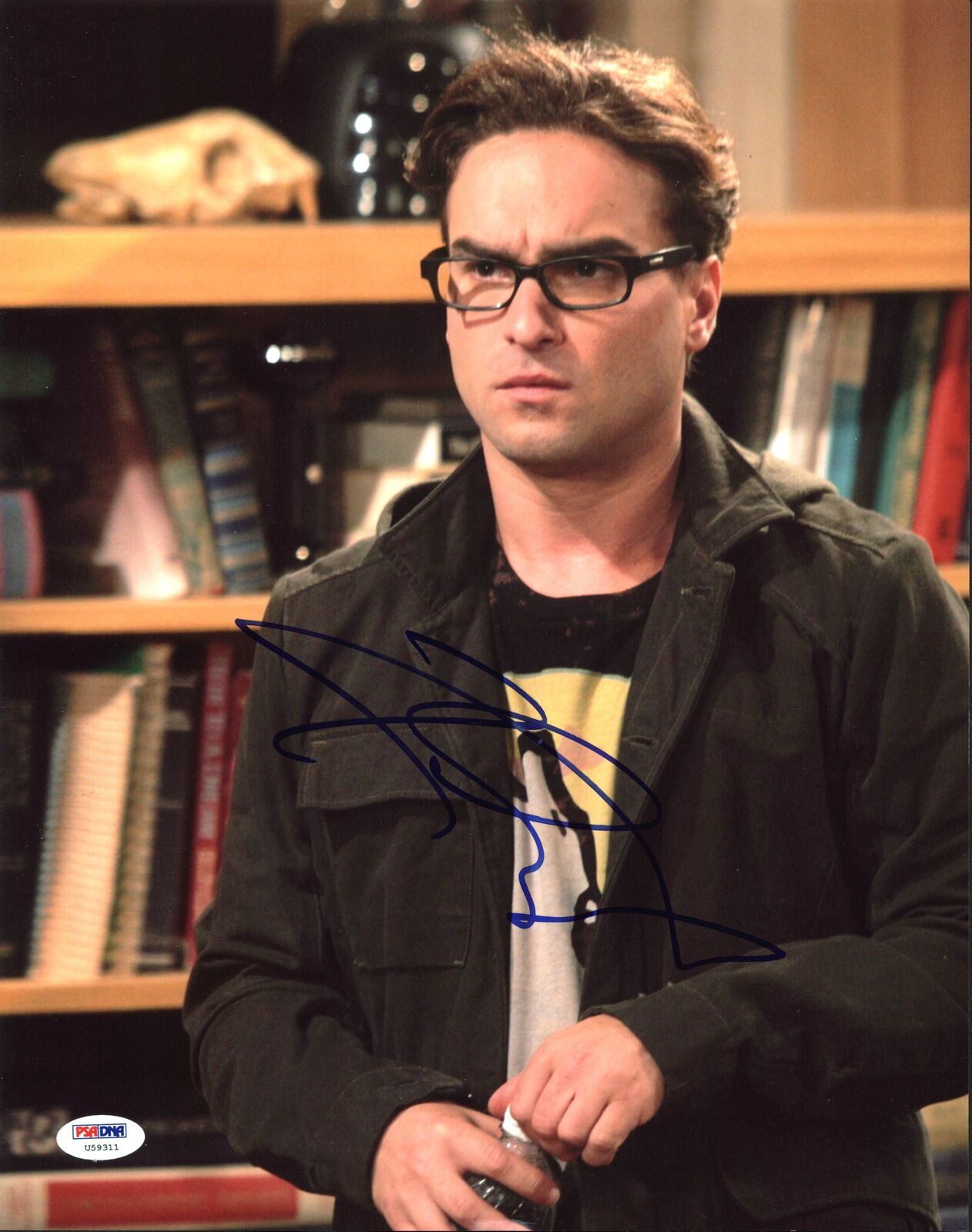 Johnny Galecki The Big Bang Theory Authentic Signed 11X14 Photo Poster painting PSA/DNA #U59311