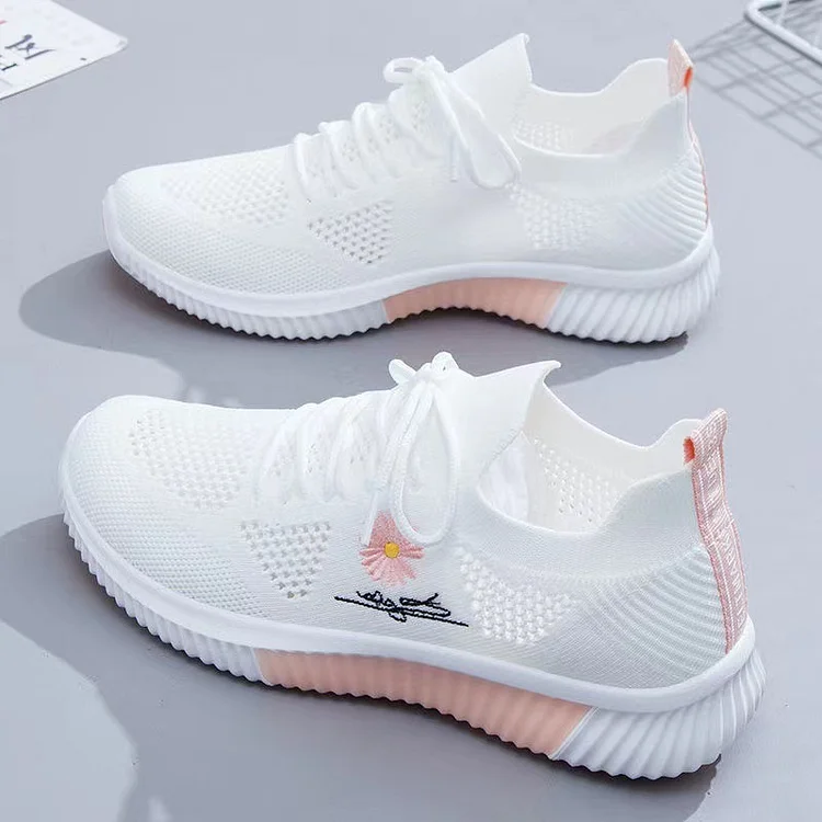 Lamalaba Women Breathable Sneakers Fashion Comfortable Mesh Running Shoe New White Versatile Casual Shoes for Women Luxury Sneaker Tennis