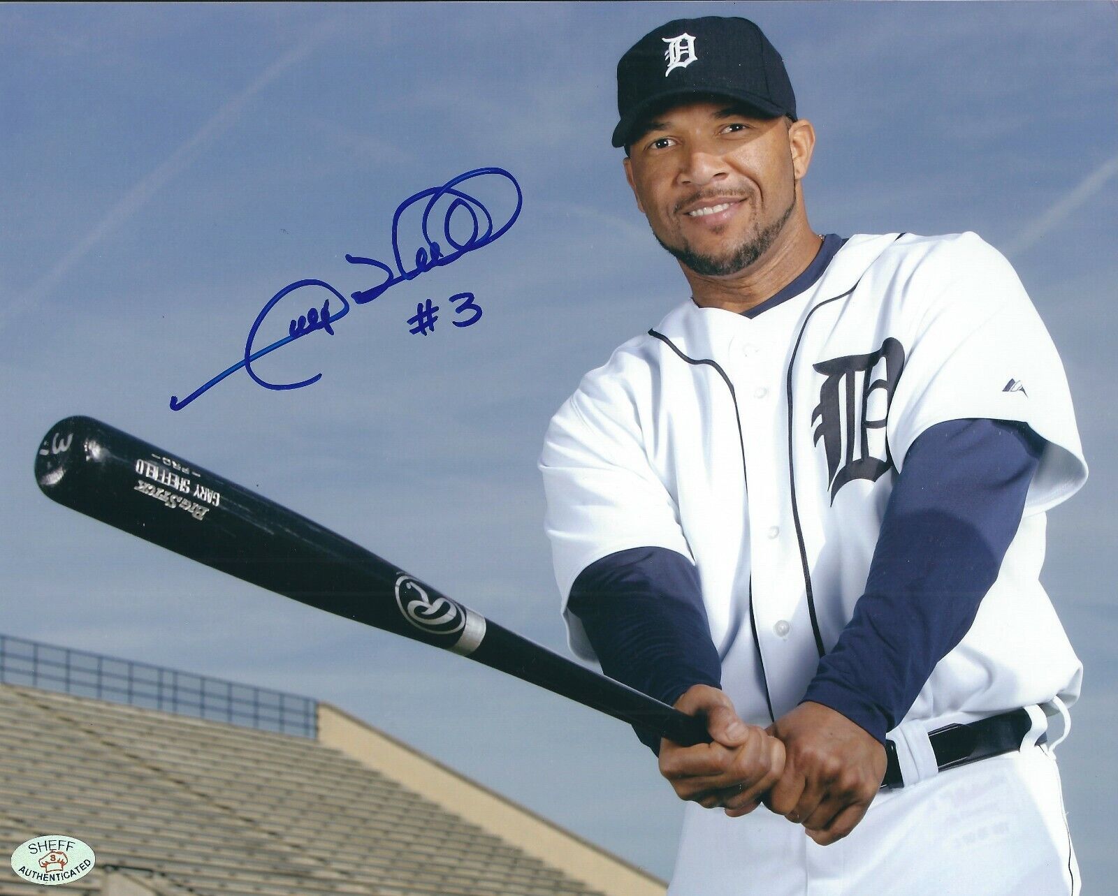 AUTOGRAPHED 8x10 GARY SHEFFIELD Detroit Tigers Photo Poster painting W/COA