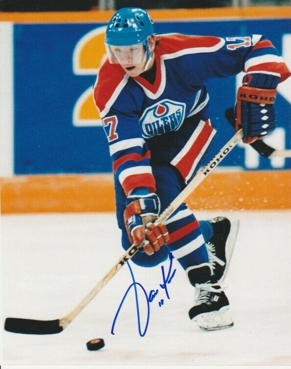 VINTAGE JARI KURRI SIGNED EDMONTON OILERS 8x10 Photo Poster painting #1 HHOF Autograph