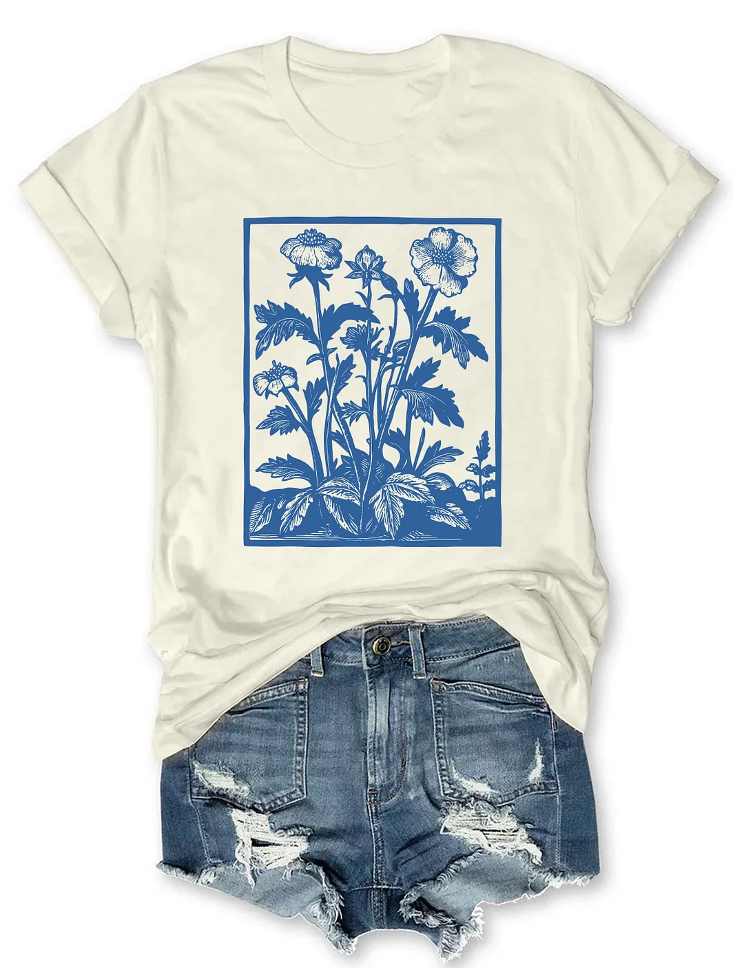Vintage Wildflowers Graphic T-shirt