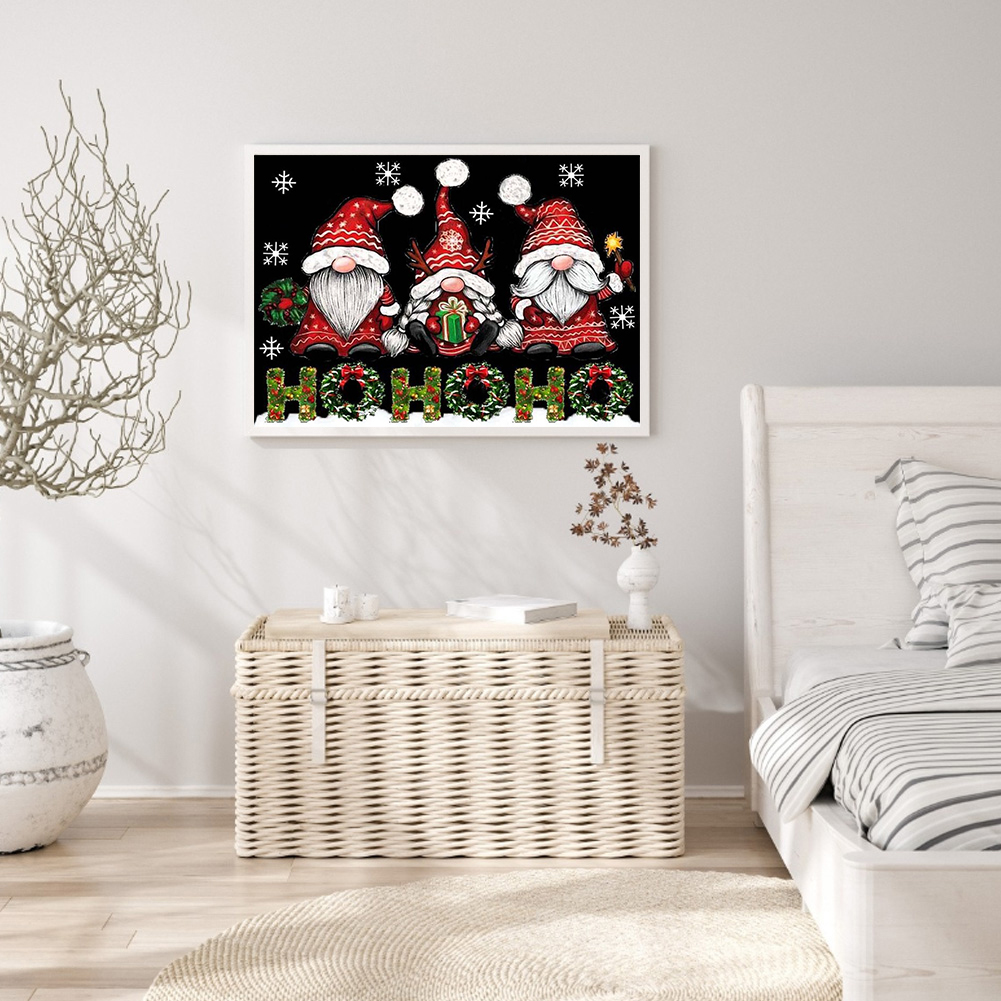 

(Multi-Size) Christmas Gnome - Round/Square Drill Diamond Painting - 40*30CM, Square diamond 30*40cm, 501 Original