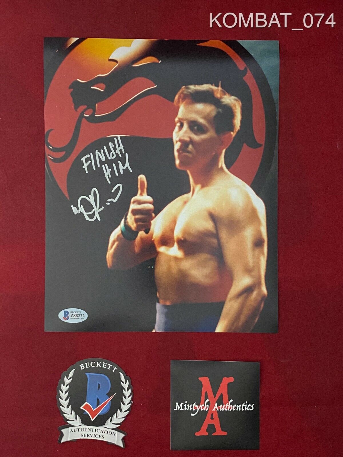 DANIEL PESINA AUTOGRAPHED SIGNED 8x10 Photo Poster painting! MORTAL KOMBAT! BECKETT! SCORPION!