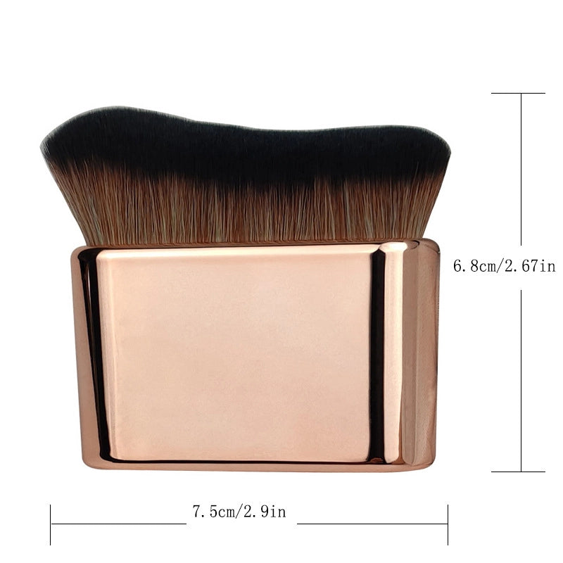 Soft Hair Makeup Brush Multipurpose Body Flat Brush Neck Brush Caterpillar Foundation Powder Brush