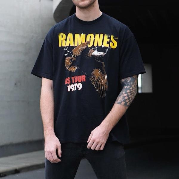 Mens Vintage round neck printed sleeveless t-shirts