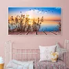 Diamond Painting-DIY Full Round Drill Sunset Reed (80*40cm)