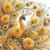 Framed Diamond Painting - Special Shaped - Peacock (25x25cm)