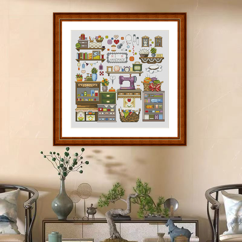 1set DIY Printed Cross Stitch Kit 【CC3067- I love crafts】printed (stamped) cross-stitch Painting Fairy Cross Stitch