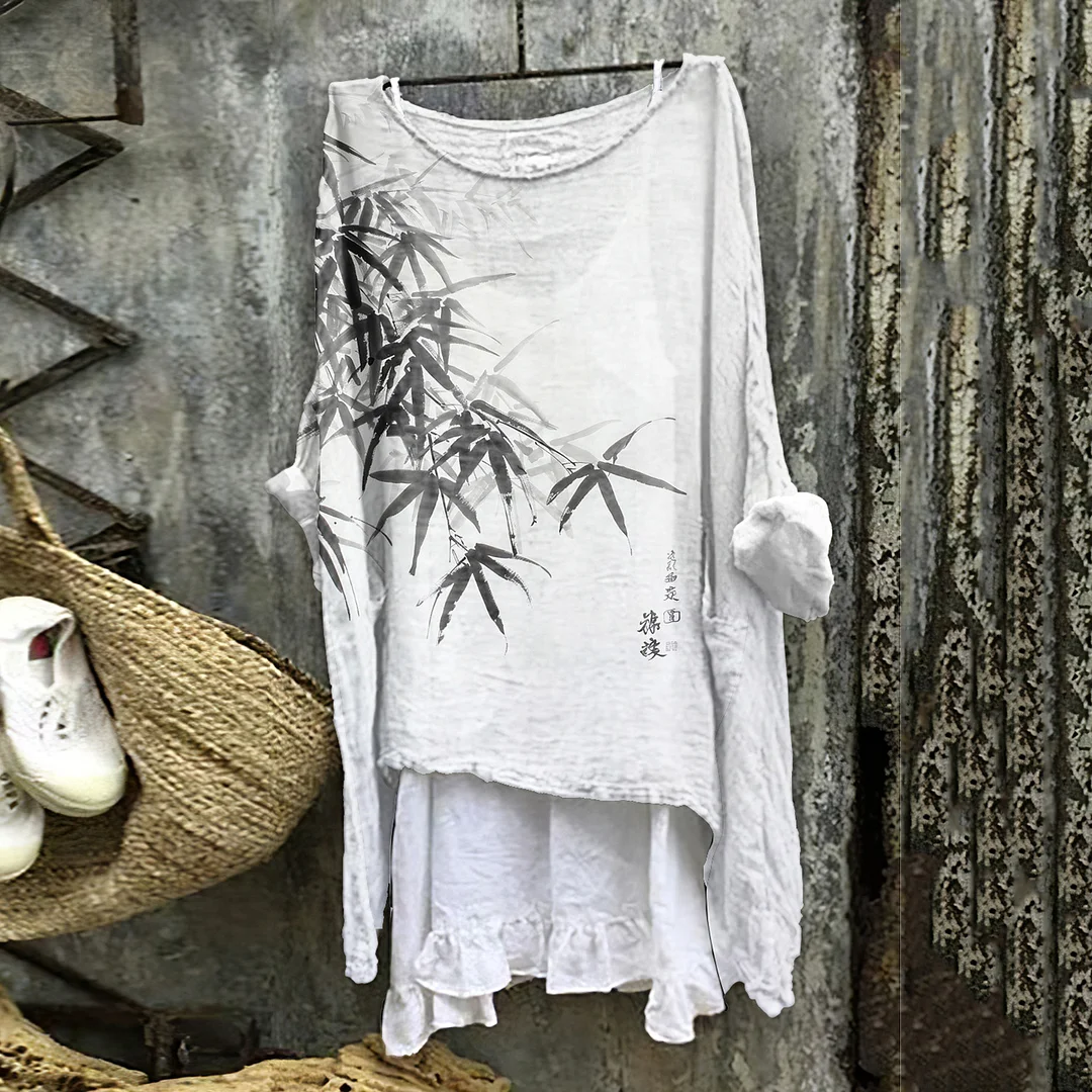 Women's Bamboo Leaf Loose Casual Shirt
