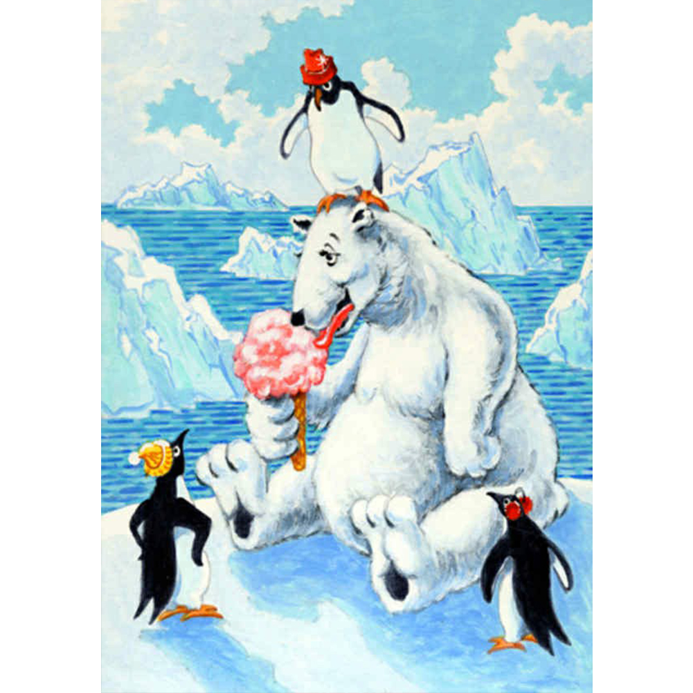 

Polar Bear Penguin - Round Drill Diamond Painting - 30*40CM, 501 Original
