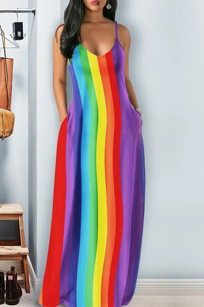 Fashion Casual Striped Dress