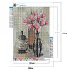 Volle runde Diamantmalerei Blumenvase Harz Mosaik Kunst Bild (b-vvv81)