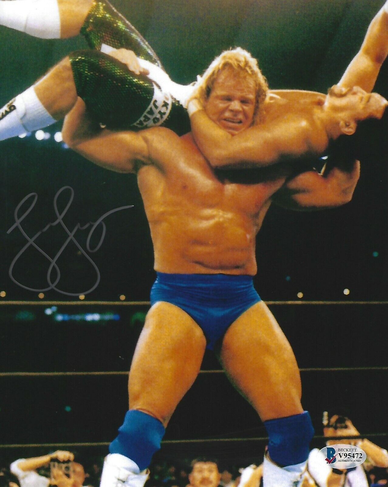 Lex Luger Signed 8x10 Photo Poster painting BAS COA WCW nWo New Japan Pro Wrestling Autograph