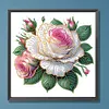 Fleur-Peinture diamant en forme sp&eacute;ciale-30*30cm