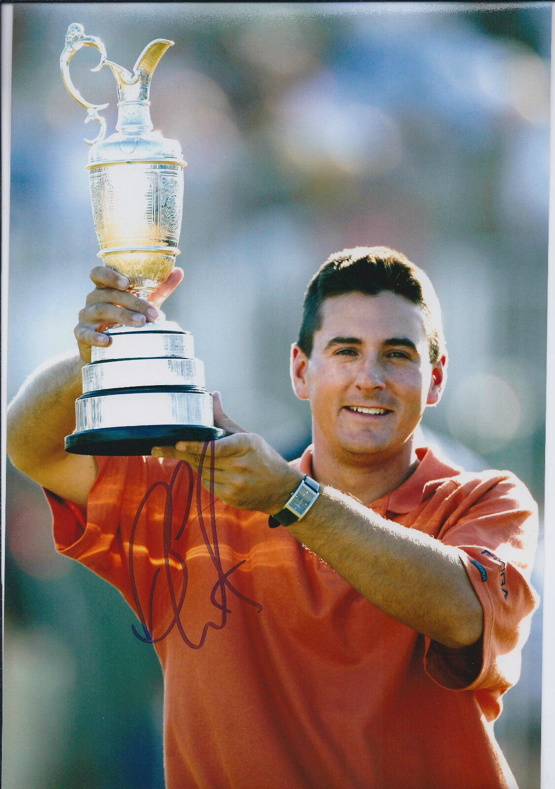 Ben CURTIS SIGNED Autograph 12x8 Photo Poster painting AFTAL COA 2003 Open CHAMPION Golf