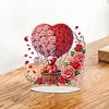 Acrylic Special Shaped Romantic Valentines Day Desktop Diamond Art Kits for Home