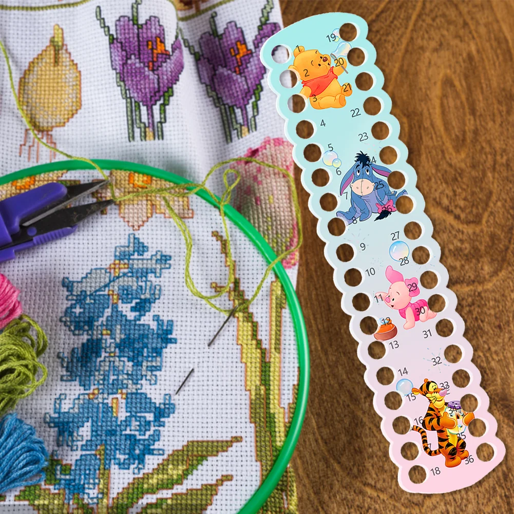 Acrylic Cross Stitch Row Line Board Cartoon Pattern Art Accessory(Winnie the Pooh)