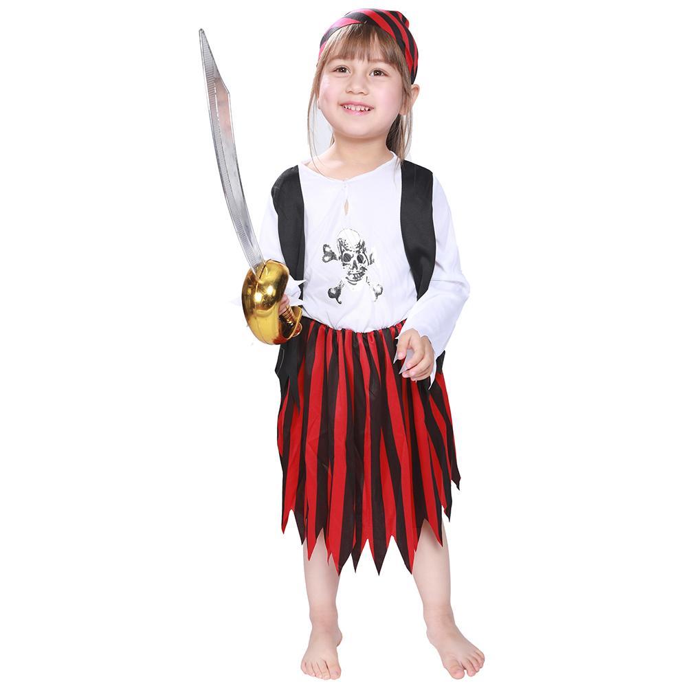 

Cute Kids Girls Dress Pirate Outfits Halloween Performance Clothes Set, 501 Original