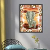 Elephants-Partial 9CT Stamped Cross Stitch Bead Embroidery 35*42cm