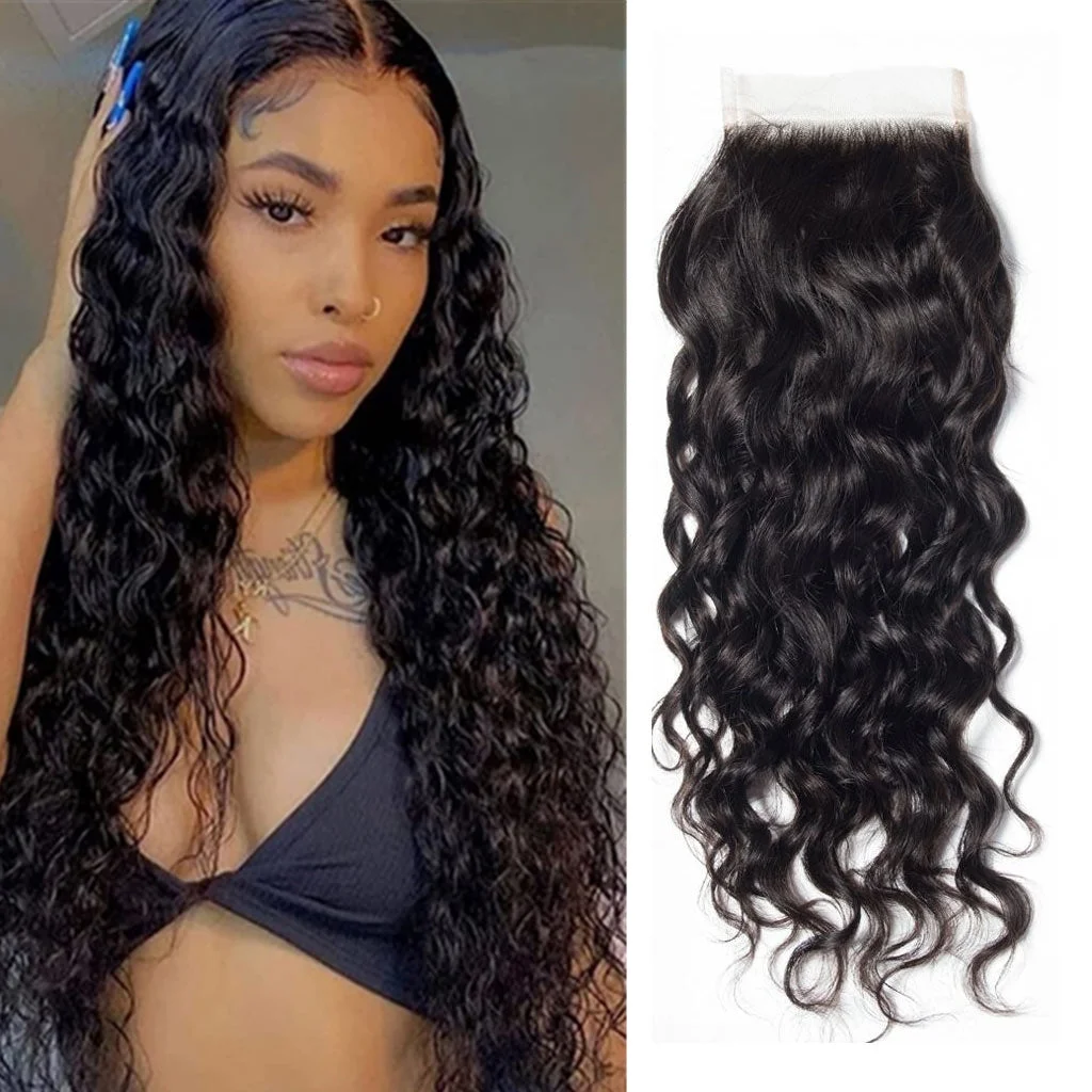 12A Water Wave 4x4 5x5 HD Lace Closure Undetectable HD Lace Closure 