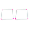 (US Local)Square Embroidery Hoop Handheld Cross Stitch Tool Frame Plastic Clip Frame (40x40cm)