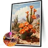 Desert Cactus Flower-Full Round Diamond Painting