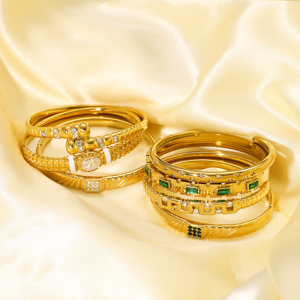 Stainless Steel Bracelet Titanium Steel Jewelry Fashion Stainless Steel Bracelet Versatile Senior Women