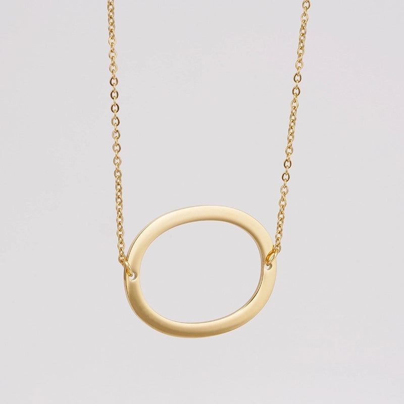 Minimalist Letter Stainless Steel Necklace Plating Stainless Steel Necklaces