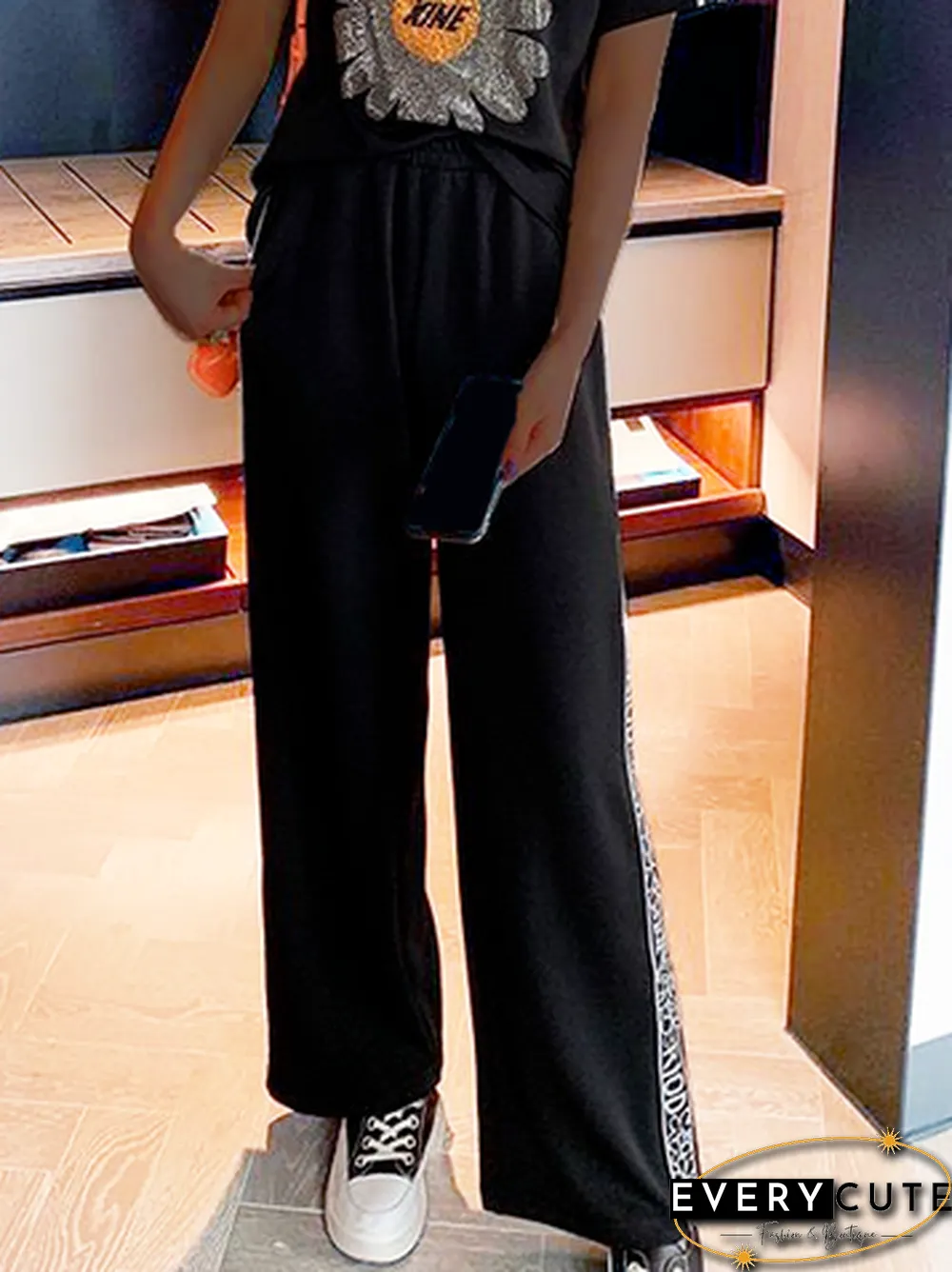Casual Loosen Crew Neck Two Piece Sets