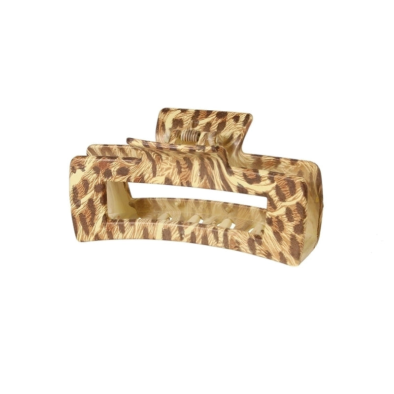 Retro Leopard Plastic Printing Hair Claws 1 Piece