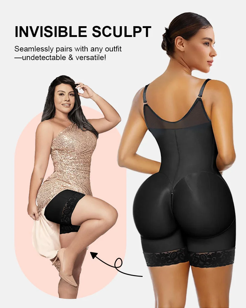 🔥🔥 Extra Plus Size Shaper Bodysuit Tummy Control Shapewear With Bra