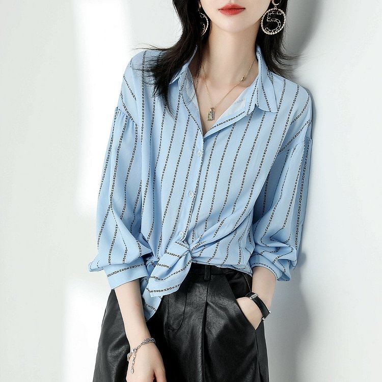 Buttoned Shift Work Shirts & Tops
