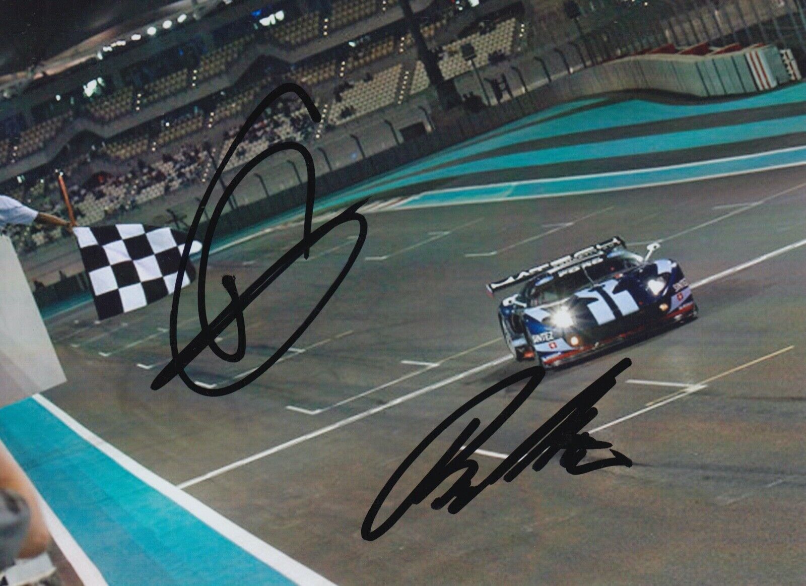 Thomas Mutsch and Romain Grosjean Hand Signed 7x5 Photo Poster painting - FIA GT Championship 21