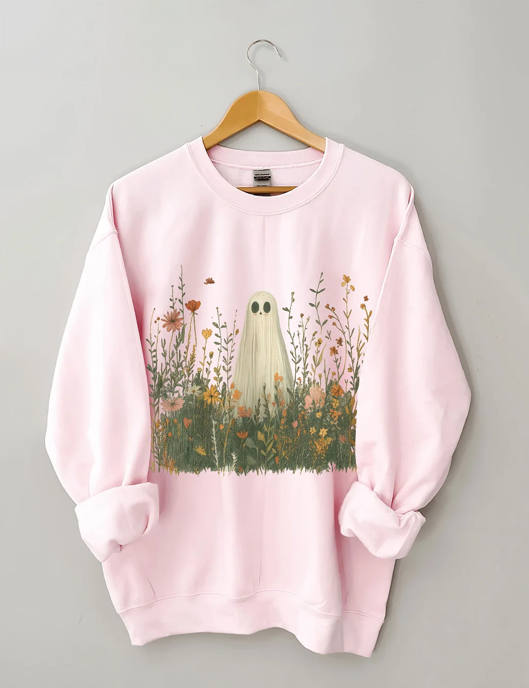 Retro Ghost In Wildflowers Sweatshirt